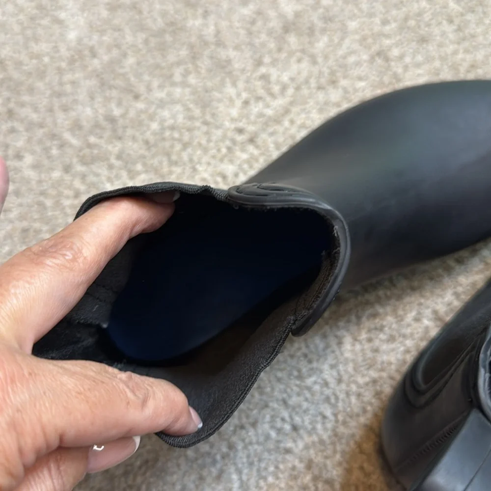 Jeffrey Campbell Forecast Waterproof Chelsea Rain Boots Black Size 8